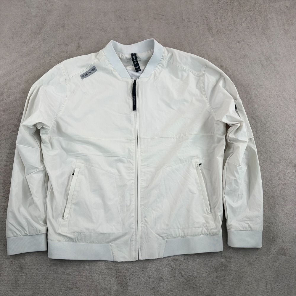 Legends Carson Bomber Jacket in White Cloud Men XL Performance‎ Full Zip $128